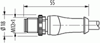 M12 Power St. 0° / Bu. 90° L-kod. 7000-P4251-P080300