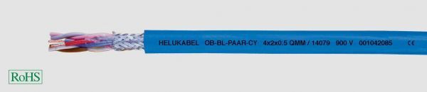 Eigensichere PVC-Steuerleitung OB-BL-PAAR-CY 3x2x0,5 mm² Blau