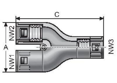 YPA-F-9/9/9 Y-Schlauchverteiler, grau