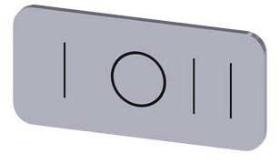 Bezeichnungsschild 12,5x27mm, Schild silber, Symbol: *I* O II