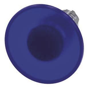 Pilzdrucktaster, beleuchtet, 22mm, rund, blau, 60mm