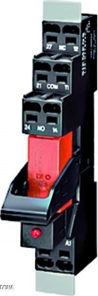 Steckrelais Komplettgerät AC24V, 1W, LED-Modul rot Sockel mit logischer Trenn