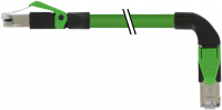RJ45 St. 0° / RJ45 St. 90° rechts geschirmt 7000-74387-7960300