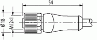 M12 Power St. 90° / Bu. 0° L-kod. 7000-P4261-P040300