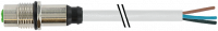 M12 Flanschbuchse A-cod. freies Ltg.-ende HWM 7000-13617-2140100