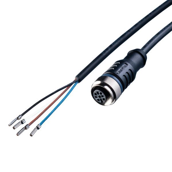 Sensor Kabel, 2,5 m, 4-Adern, offen/M12 Buchse, A-kodiert, für 24V