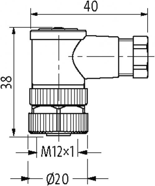 M12 Bu. gew. selbstanschl. Schraubklemme V4A