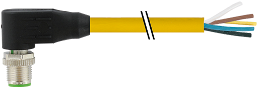 M12 St. 90° freies Ltg.-ende