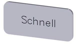 Bezeichnungsschild 12,5x27mm, Schild silber, Beschriftung: schnell