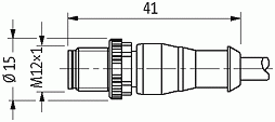 M12 St. 0° / M12 Bu. 0° V4A