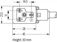 MQ12 St. ger. auf MSUD Ventilst. BF BI 11 mm 7050-40961-6160150