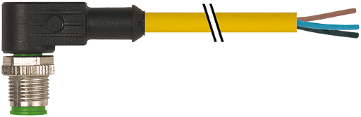 M12 St. 90° freies Ltg.-ende