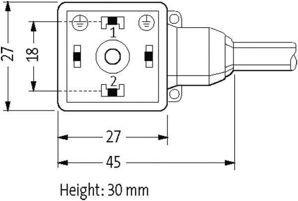 M8 St. 0° A-kod. / MSUD Ventilst. A-18mm