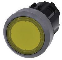 Drucktaster, beleuchtet, 22mm, rund, gelb, Druckknopf 3SU1031-0AB30-0AA0