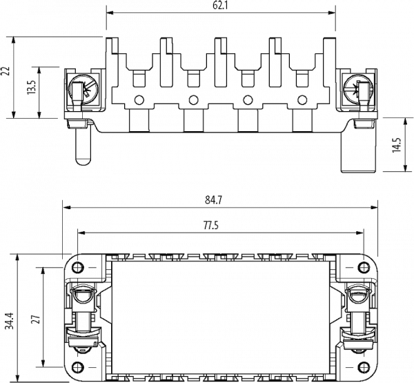 B16 Rahmen (BU) für 4 Module