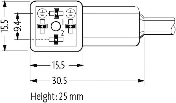 MSUD Ventilst. BF CI 9,4mm freies Ltg.-ende V4A