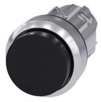 Drucktaster, 22mm, rund, schwarz, Druckknopf 3SU1050-0BB10-0AA0