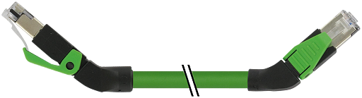 RJ45 St. 45° oben / RJ45 St. 45° links geschirmt