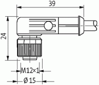 M12 Bu. 90° freies Ltg.-ende LED 7356-12411-6341500