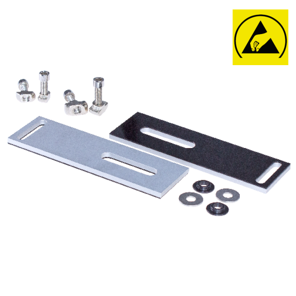 PROFILED / SYSTEMLED EVO Montagesatz für T-Nut Träger, flach, mit ESD Isolation (1 Paar)