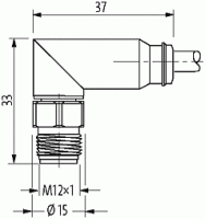 M12-Steel St. 90° / M12-Steel Bu. 90° 7044-40261-2140150