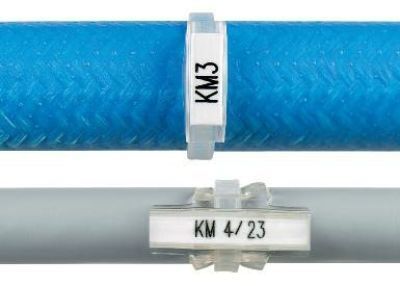 KKM 4/23 Kennzeichnungsträger, bestückt mit Kabelbinder