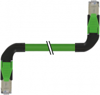 RJ45 St. 90° links / RJ45 St. 90° links geschirmt 7000-74549-7960100