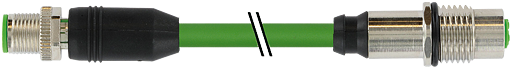 M12 St. 0° / M12 Bu. Flansch D-kod. HWM