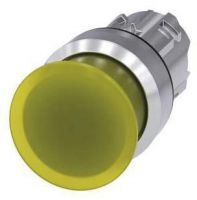 Pilzdrucktaster, beleuchtet, 22mm, rund, gelb, 30mm 3SU1051-1AD30-0AA0