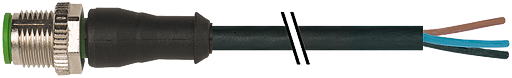 M12 St. 0° freies Ltg.-ende