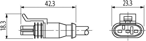 Ventilstecker SuperSeal Bu 3-pol. freies Ltg.-ende