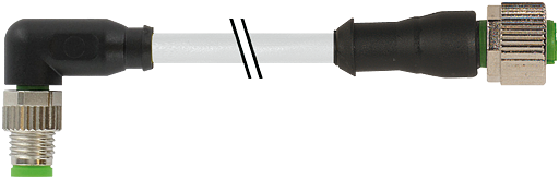 M8 St. 90° / M12 Bu. 0° A-kod.