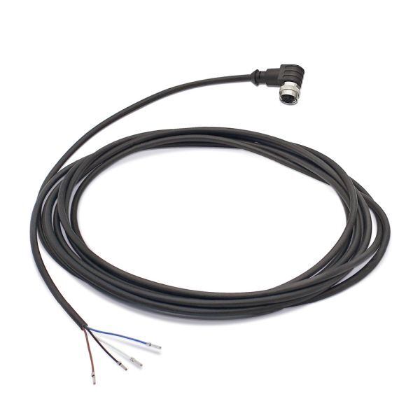 Sensor Kabel, 5 m, 4-Adern, offen/M12 Winkelbuchse, A-kodiert, für 24V