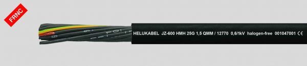 Halogenfreie-Steuerleitung JZ-600 HMH 4G0,75 mm² Schwarz