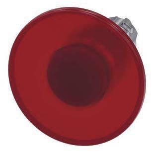 Pilzdrucktaster, beleuchtet, 22mm, rund, rot, 60mm