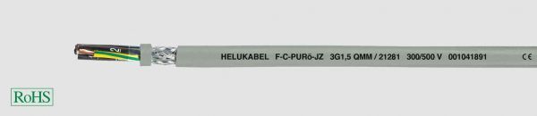 PUR-Steuerleitung F-C-PURö-JZ 12G1,5 mm² Grau