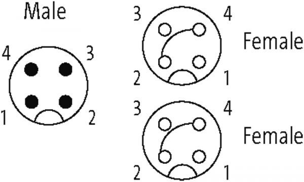 M12 Y-Verteiler auf M12 Bu. gew.