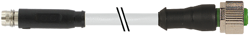 M8 St. 0° snap-in / M12 Bu. 0° schraubb.