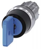 Schlüsselschalter O.M.R, 22mm, rund, blau, Schlüsselabzug I+O+II 3SU1050-4GL11-0AA0