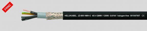 Halogenfreie-Steuerleitung JZ-600 HMH-C 5G4 mm² Schwarz