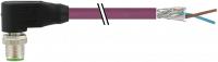 M12St.90°geschirmt b-cod,freies Ltg-ende,Profibus 7000-14081-8500300