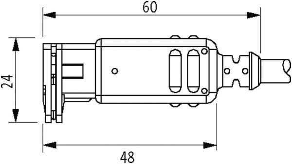 Ventilst. MJC 0° freies Ltg.-ende V2A