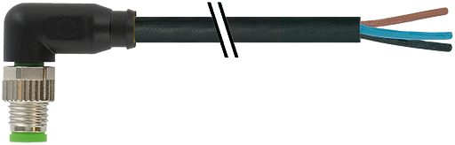 M8 St. 90° freies Ltg.-ende V4A