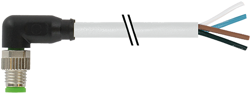 M8 St. 90° freies Ltg.-ende