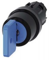 Schlüsselschalter O.M.R, 22mm, rund, blau, Schlüsselabzug I+O+II 3SU1000-4GL11-0AA0