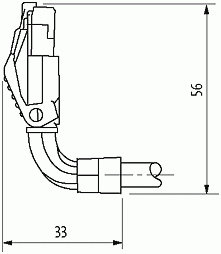 M12 St. 0° D-kod. / RJ45 90° unten geschirmt