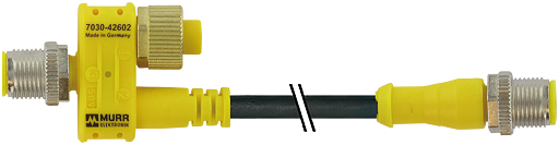 T-Stück M12 St / M12 St+Ltg + M12 Bu