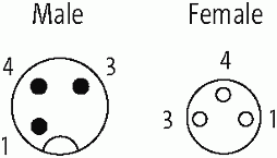 M12 St. 90° / M8 Bu. 0°