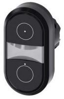 Doppeldrucktaster, 22mm, rund, schwarz: Symbol 5264 IEC 60417, schwarz 3SU1000-3AB11-0AQ0