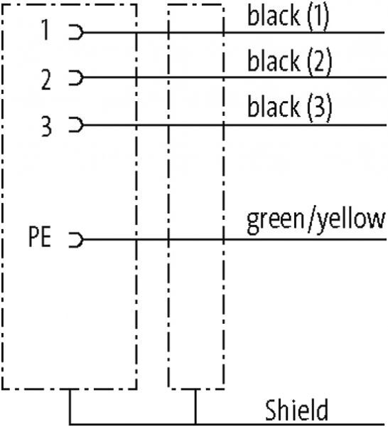 MQ15-X-Power Bu. 0° geschirmt freies Ltg.-ende